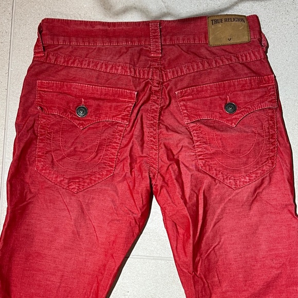 True Religion Ricky Red Corduroy Pants Men’s 30x31 - Picture 3 of 8
